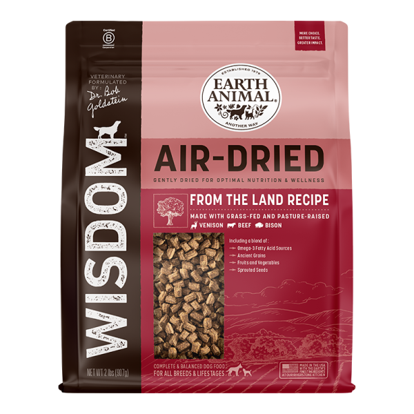 Earth Animal Dog Wisdom Air-Dried From the Land 2Lb Supply