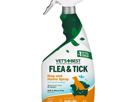 Vet s Best Flea & Tick Dog and Home Spray Cotton Spice Scent, 1ea 32oz. For Cheap