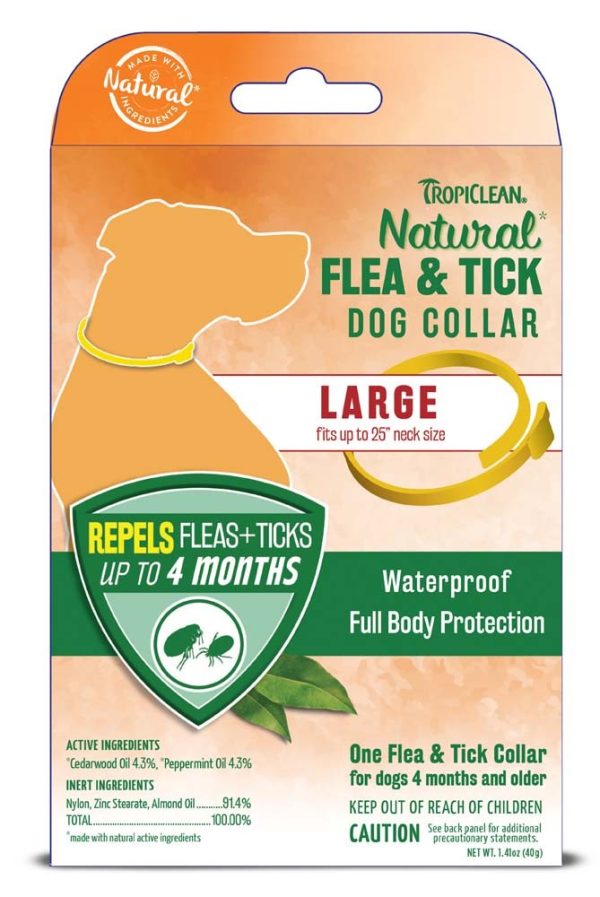 TropiClean Natural Flea & Tick Repellent Dog Collar 1ea LG Supply