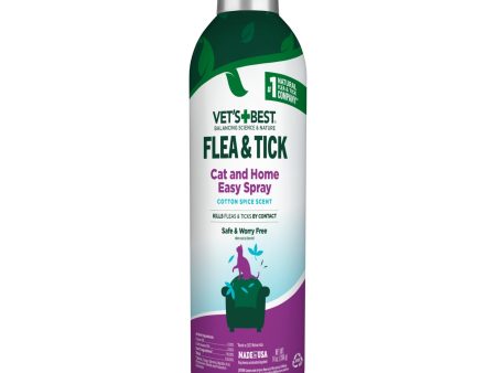 Vet s Best Flea Tick Cat and Home Spray Cotton Spice Scent, 1ea 14 oz Supply