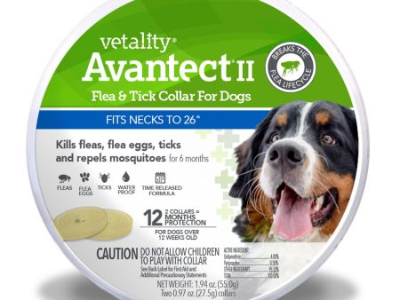 Vetality Avantect II Flea & Tick Collar for Dogs 1ea 26 in, 2 ct on Sale