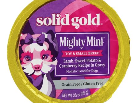 Solid Gold Dog Cup Mighty Mini Lamb Sweet Potato Cranberry 3.5 oz.(Case Of 12) Fashion