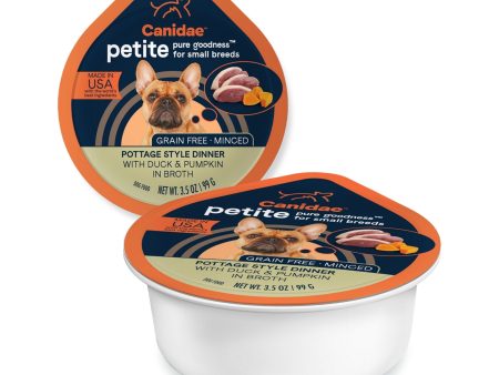 Pure Petite Small Breed Minced Grain Free Dog Food Duck Pumpkin 3.5oz. (Case of 12) Supply