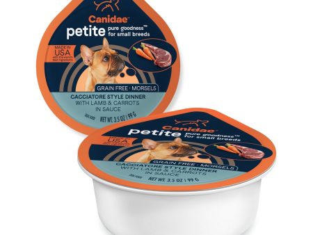 Pure Petite Small Breed Morsel Grain Free Dog Food  Lamb Carrots  3.5oz. (Case of 12) Sale