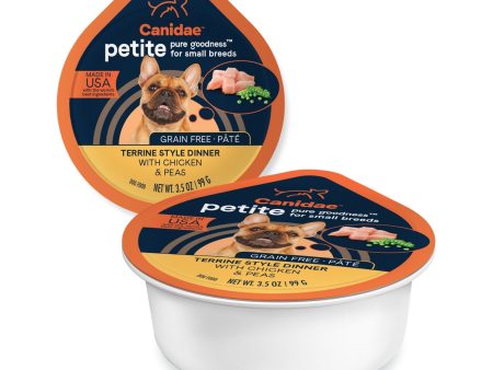 Pure Petite Small Breed Pate Grain Free Dog Food Chicken Peas 3.5oz. (Case of 12) Online now