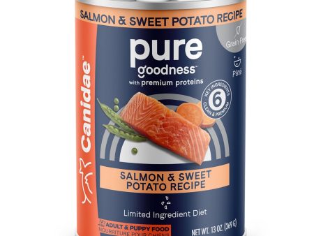 Pure Canned Grain Free Dog Food Salmon Sweet Potato 13oz. (Case of 12) on Sale