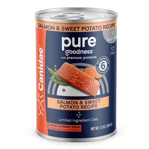 Pure Canned Grain Free Dog Food Salmon Sweet Potato 13oz. (Case of 12) on Sale