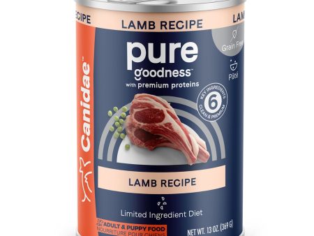 Pure Canned Grain Free Dog Food Lamb 13oz. (Case of 12) For Discount