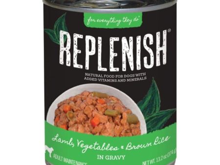 Replenish Canned Dog Food Lamb Vegetable Rice 13.2oz. (Case of 12) Online now