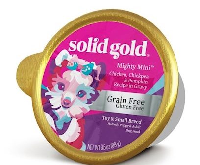 Solid Gold Dog Cup Mighty Mini Chicken 3.5oz. Grain Free (Case Of 12) Sale