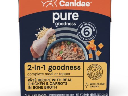 Pure Goodness 2-In-1 Bone Broth Meal Topper Chicken Carrots 11.5oz. For Sale