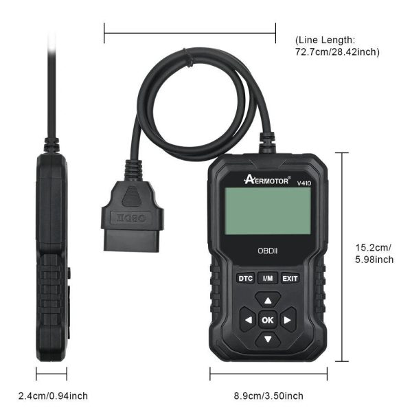 V410 ELM327 Car Fault Diagnostic Tool Automobile OBD2 Scanner Car OBD2 Code Reader ELM327 Multi-language 9 Standard OBDII EOBD Protocols Hot on Sale