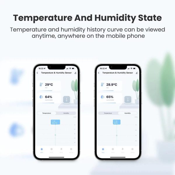 Tuya WiFi Smart Temperature and Humidity Sensor LCD Display Battery Powered Smart Home Thermometer Hygrometer Security Sensor Work With Alexa Google Home on Sale