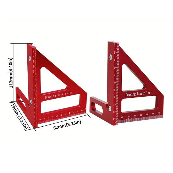 Aluminum Model Center Finder Woodworking Square 45 90 Degree Metric Right Angle Line Gauge Enduring Scribe Carpenter Ruler Wood Measuring Tool Online now