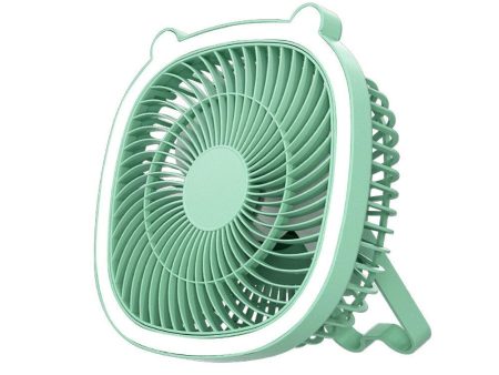 AGSIVO USB Desk Fan Portable Desktop Cooling Fan with 3 Speeds Wind and LED Light for Home   Office   Camping Fashion