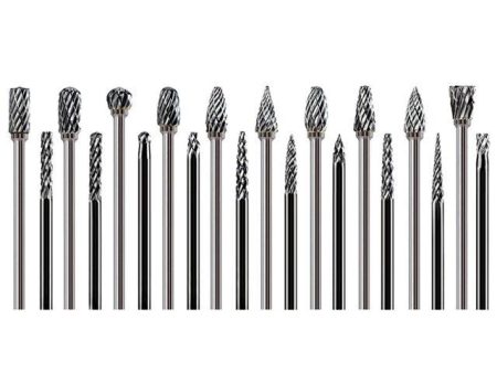 Carbide Burr Set Compatible with Dremel 1 8  Shank 20PCS Die Grinder Rotary Tool Rasp Wood Carving Bits Accessories For Sale