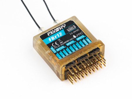 FlySky FBr12 2.4GHz 12CH Enhanced AFHDS 3 Receiver PWM PPM i-BUS S.BUS i-BUS 2 Output for FRM303 Module PL18 NB4 NB4 Pro Transmitters For Sale