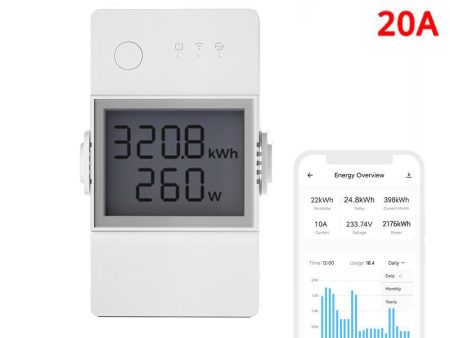 Sonoff POW Elite 20A Smart Wifi Power Meter Switch Intelligent Energy Controller 6-Month Consumption History Data Overload Protection Assisted with Alexa Google Home POWR320D Online Sale