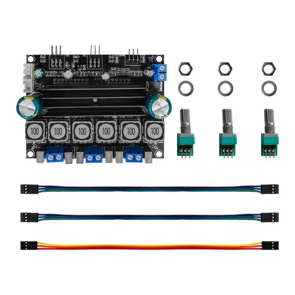 TPA3116D2 2.1 Channle Amplifier board 2x50W+100W High-Power HiFi Output Bass Subwoofer Amplifier with Extension Potentiometer Cable Fashion