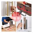 600mm Extended Cabinet Hardware Jig Aluminum Alloy Punch Locator Adjustable for Easy Installation Handles Knobs Doors and Drawer Online now