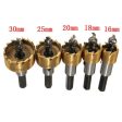 5Pcs High Speed Steel Drill Bits 16-30mm Hole Saw Cutter Set Online now