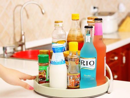 KC-SR04 360 Degree Rotating Drawer Seasoning Bottle Organizer Turntable Storage Rack Holder For Cheap