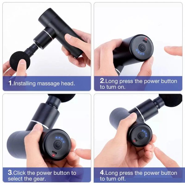 4-Speed Adjustable Mini Fascia Gun Mini Massager Fascia Gun Shock 2800r Min Supply