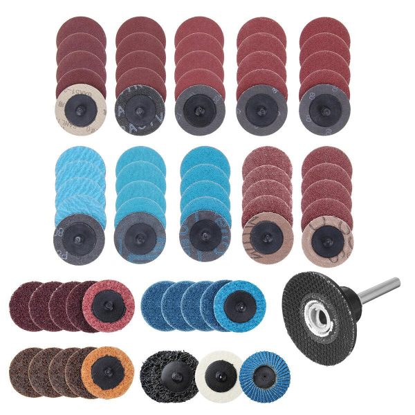 Drillpro 70pcs Sanding Discs Set 2   Type R Roll Lock Discs Pads Sanding Abrasives US For Cheap