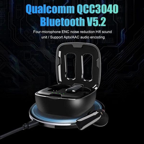 TWS Earphone bluetooth V5.2 Low Latency 13mm Dynamic Driver 9D HiFi Stereo 400mAh Battery CVC8.1 Noise Cancelling HD Call Touch Control Sports Headset Hot on Sale