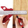 YX-3 300mm Woodworking Square Center Scriber Center Finder 45 90 Degrees Angle Line Scriber Marking Tools Metric Inch Ruler Online Hot Sale