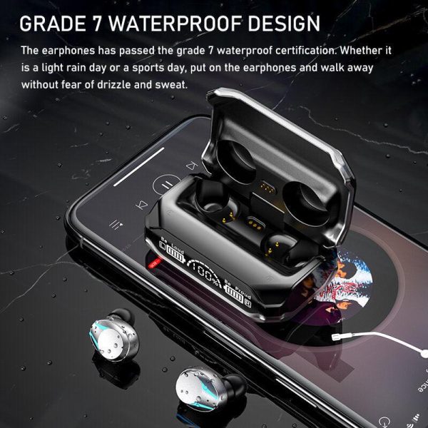 M41 TWS bluetooth 5.3 Earphone 8mm Biological Diaphram Stereo Sound CVC Noise Cancelling 800mAh Battery Waterproof RGB Light Intelligent Touch Control In-ear Sports Headphone Online now