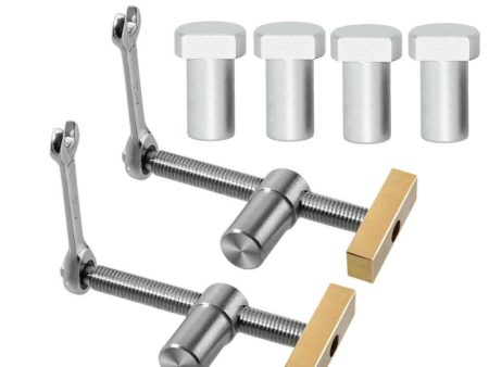 19mm 20mm 2PCS Woodworking Desktop Clip with 4 PCS Dog Holes Stop Fast Fixed Dog Hole Clip Clamp Brass Stainless Steel Fixture Vise Benches Joinery Carpenter Tool For Cheap