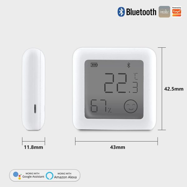 Tuya bluetooth Smart LCD Screen Digital Thermometer Temperature Humidity Sensor Moisture Meter App Remote Control Online Sale