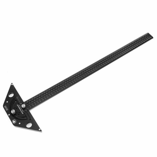 DOCTORWOOD 600mm Woodworking Scriber Gauge Aluminum Alloy Angle positioning T Square Positive Lock Marking Ruler on Sale