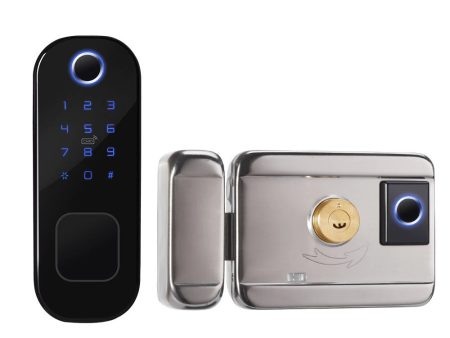 R5 Tuya WiFi Smart Dual-Side Fingerprint Lock Home Security Door Lock Encryption with Fingerprint Passcode IC Card APP Key NFC Electronic Bullhead Lock For Discount