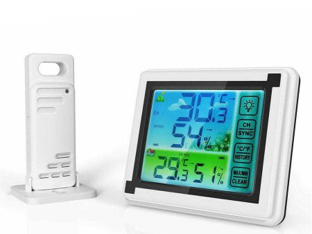 1-to-1 Indoor Outdoor Wireless Thermometer Weather Station Clock Cheap