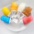 KC-IT06 DIY Silicone 6 Cavity Fish Shape Ice Cream Mold Ice Pop Stick Maker Kitchen Tools Fashion