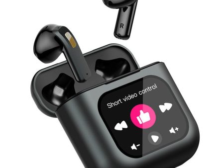 K1 TWS bluetooth Earphone LCD Touch Screen Earbuds 8G Memory ENC HD Calls Online now