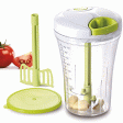 3 In 1 Multi-function Handheld Vegetable Chopper Mincer Blender Measuring Container Salad Food Tool Fashion