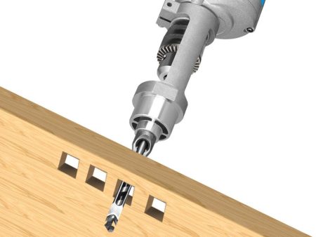 Cast Aluminum Square Hole Drill Bit Adapter for Hand Electric Drills Easy Installation Durable Woodworking Tool with Precise 20mm Width 38-43mm Diameter Fitment Quick and Smooth Drilling Discount