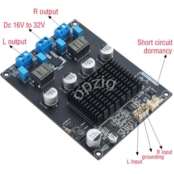 TPA3250 Digital Amplifier Board 130Wx2 High Power 4A 32V Class D Supply