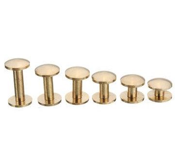 Solid Brass Arc Button Stud Screw Nail 4-15mm Screw Back Leather Belt Button Screws Online