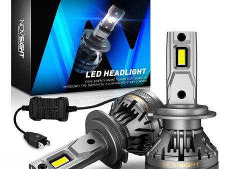 NovSight A500-N37 DC9-32V LED Headlight 22000LM LED Car Lights Bulbs 6500K High & Low Beam 120W Pair Super Bright Discount