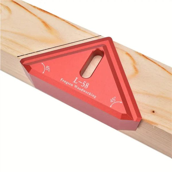 Aluminum Alloy 45 Degree Miter Square Edge Ruler Precision Woodworking Tool for Accurate Miter Saw Cutting and Marking on Sale