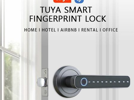 Tuya Smart Door bluetooth Lock Intelligent Anti-theft Door Lock Dynamic Password APP Fingerprint Key Unlock Home Lock Cheap