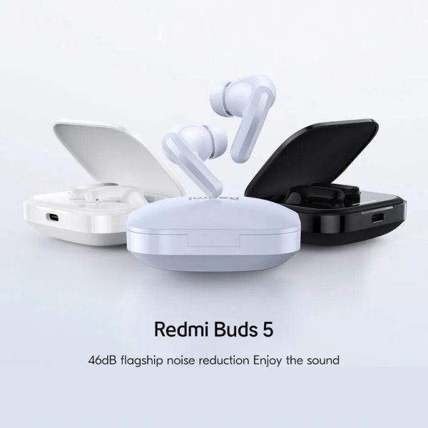 Xiaomi Redmi Buds 5 TWS bluetooth Earphone 46dB Active Noise Cancelling 12.4mm Large Drivers 40H Battery Life 4 EQ Sound In-ear Sports Headphone Online now