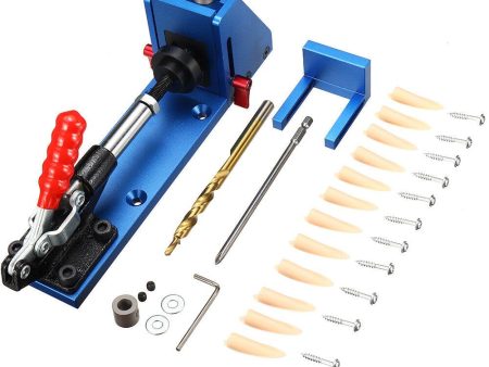 Fonson Upgrade XK-2 Pocket Hole Jig Wood Toggle Clamps with Drilling Bit Hole Puncher Locator Working Carpenter Kit Cheap