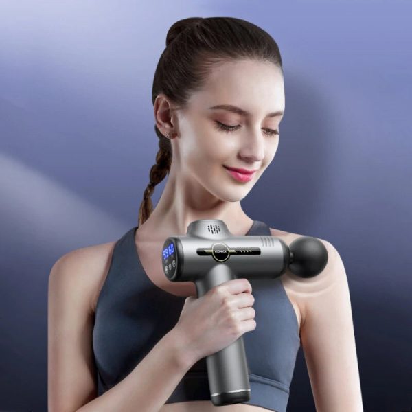 KONKA A9 Professional Massage Gun Electric Shock Muscle Relaxation Vibration Fitness Massager For Body Neck Ladies Home Travel Fascia Gun on Sale