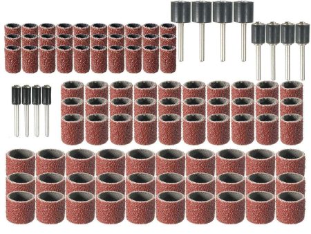 102pcs 120 Grit Sanding Drum Kit With 1 2 3 8 1 4 Inch Sanding Mandrels Fit Dremel Rotary Tools Online now