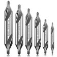 6PCS M2 High-Speed Steel Center Drill Bits Set Metalworking Tools 60-Degree 1.0-6.0mm Countersink Lathe Sale